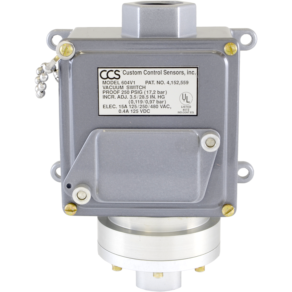 604V1 | CCS DUAL-SNAP Vacuum Switch, Non-Haz. Area, 1/4
